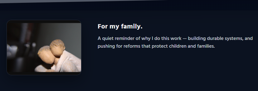 For my family message card